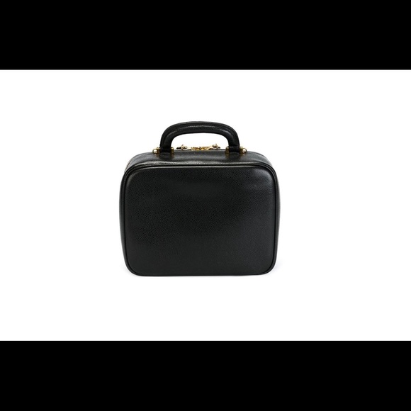 Vintage Chanel black caviar CC VANITY cosmetic bag - Picture 4 of 8